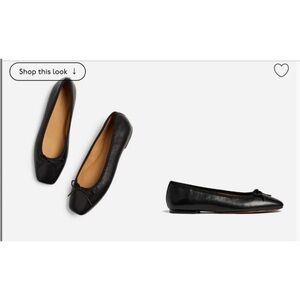 Madewell Womens $110 The Anelise Ballet Flat Black Size 7.5 NN901 NEW